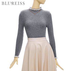 [블루레이스]레이스프릴슬림골지니트_BI4F3KT2061