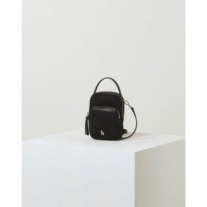 [NS홈쇼핑][헤지스ACC] HIWA4F430BK  블랙 나일론 더블지퍼 큐빅장식 크로스 미니백..