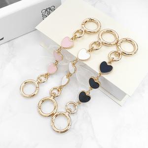 오링고리 하트 가방끈 연장 체인 가방 리폼