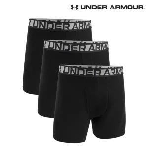 [롯데백화점]언더아머 남성 팬티 UA 에센셜 코튼 6인치 드로즈 3장 세트 1387429-001