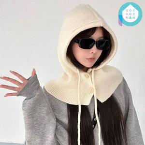 방한 바라클라바 니트 후드 목도리 귀도리 털모자 남성 여성 여자 머플 넥워머