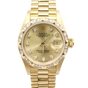 롤렉스 69258 18K옐로우골드금통 레이디 데이저스트 오리지널 다이아 26MM 여성 시계aa44299