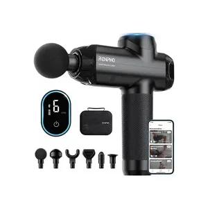 렌포 마사지건 어깨 등 종아리 마사지건 파워플러스 PRO C001S-BK