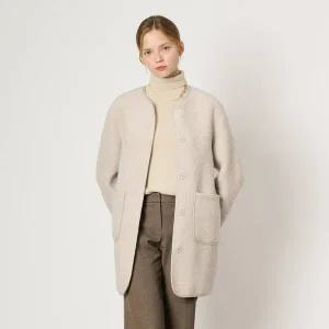 [BCBG] 뽀글이 라운드넥 코트 B4WAH836