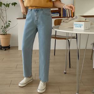 [시크릿라벨] 하이웨스트뒷밴딩일자데님팬츠