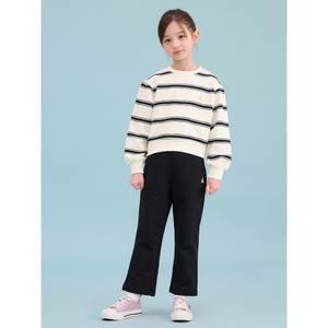 [BEANPOLE KIDS] 여아 스트라이프 라운드 스웨트 세트  아이보리 (BI5141G030)