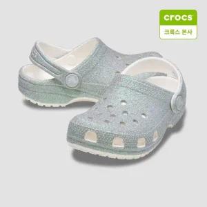갤러리아 [크록스 본사](키즈) 클래식 이리데슨트 글리터 클로그 T 210985-100