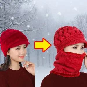 여성겨울모자 넥워머 니트 털모자 방한모 벙거지 비니