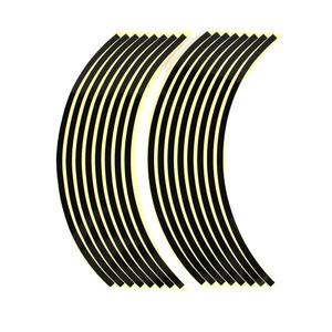 바퀴 휠라인 유광스티커 검정