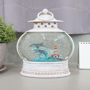 [HYIJQMGB_4B]장식품 타원 LED 워터볼 오르골