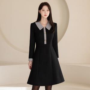 [시크라인] (~XXL까지) 르레블 하운드체크 트위드 원피스 봄 가을 오피스룩 하객룩 데이트룩 모임룩 미시룩 빅사이즈