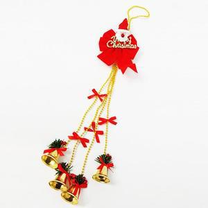 인테리어 4P 장식 소품 종 크리스마스 집 산타 트리 소리 / 리본