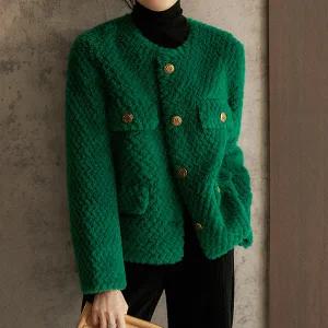 디에나 라운드넥 양모 자켓_RB4JK014