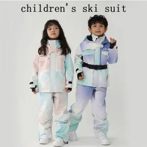 남자 여자 스키복 남성 여성 보드복 세트 어린이 겨울 의류 소년 소녀 스노우보드 재킷 바지 슈퍼 웜 후드