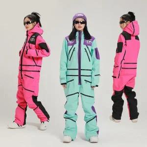 남자 여자 스키복 남성 여성 보드복 세트 원피스 스노우슈트 스포츠 스키 방수 후드 스노우보드 점프 슈트