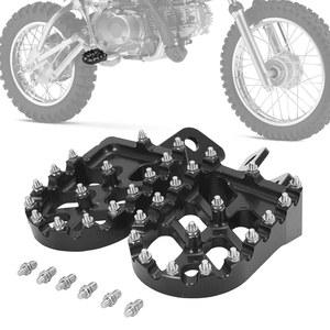 IUVWISN 더트 바이크 풋 페그, 모터사이클 페그 와이드 받침대 CNC for KLX 110 KLX110 2002-2024 KLX110L 2010-2024 KX60 1998-2003 블랙