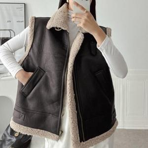 여자 레더무스탕 버클 카라넥 뽀글이 겨울 조끼3