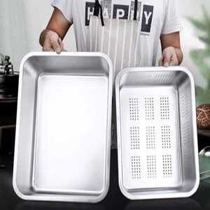 직사각형 스테인레스 채반 트레이세트 스테인리스 제거대 물빠짐 밧드 트레이