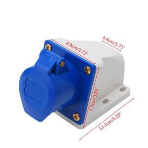 16AMP 3핀 산업용 소켓 220 250V 비바람에 견디는 IP44 2P E 3상 16A DROPSHIPPING