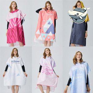 [기타]여름 해변 판초 후드 가운 대형 극세사 타올 (WFGUT0L)