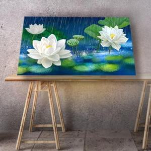 [JHQPSST1_4B]연꽃그림액자 돈들어오는 꽃그림 55캔버스6