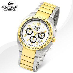 [카시오]정품[CASIO]카시오 EF-502SG-7A 크로노그래프 실버+골드 메탈 밴드 시계 7AVDR