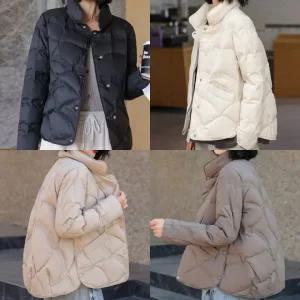 엘리몬드  2500배송 흰 오리털 여성경량패딩 여성 패딩 환절기 보노코트 겨울점퍼 숏패딩