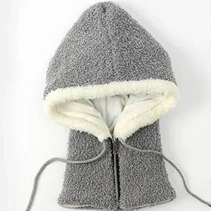 [셀러허브 패션][JHQS89HH_4B]후드 그레이 멀티 방한 워머 겨울 넥 모자 목