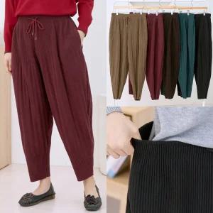 엄마옷 마미소 항아리 주름 바지 와이드 골지 골덴 배기 몸빼 할머니 빅사이즈 40 70 마담 중년 여성 옷