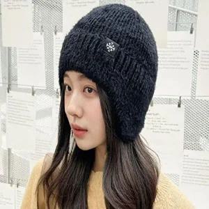 [셀러허브 패션][JHQRNXIF_4B]여성 귀덮는 패션모자 니트 겨울 방한모자