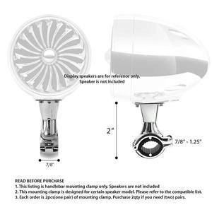 바이크 오토바이 오디오 핸들바 가드 레일 스피커 클램프 마운트 브래킷 SPK500 M150 M600 M1000 용 크롬 2
