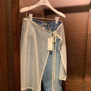 레이어드 스커트 2col 레이스 랩 시스루 스커트 TS787