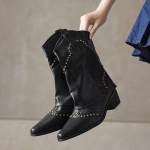 하프부츠 810s 패딩부츠 여성미들부츠 URS1819616 웨스턴부츠 부츠 장화 스웨이드미들