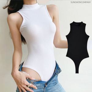 이너퀸 프리수 여성용 올인원 민소매 목폴라 반폴라 폴라 슬림핏 스판 몸매 점프수트 나시바디수트