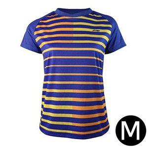 [셀러허브 패션][JHQRLIJ2_53DN]여성 반팔 티셔츠 유니폼 줄무늬 블루 M