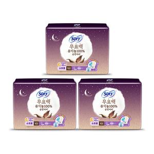 [쏘피] 유기농 순면커버 무표백 안심숙면 슈퍼롱 10매, 3개