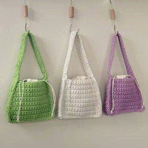 [기타]고품질 손뜨개 토트백 여성 여름가방 비치가방 손가방 여성가벼운가방 여성여름가방 (WFHTS1B)