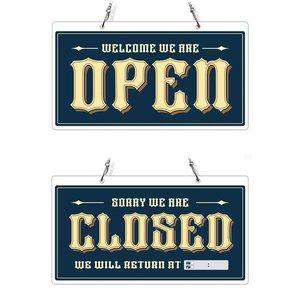 고품질 OPEN CLOSED10 체인걸이형 양면 안내판 29x16cm 마감안내판 매장알리판 매장표지판 (WFHVZJ7)