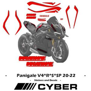 Ducati Panigale V4 V4R V4S V4SP V4 SP 2020-2022 컬러 금속 페어링 쉘 스티커 데칼 스티커 풀 세트