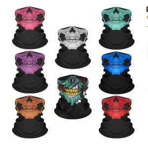 넥워머 사이클링 페이스 마스크 해골 광대 할로윈 스카프 따뜻한 머리띠 러닝 야외 스포츠 커버 튜브 반다나