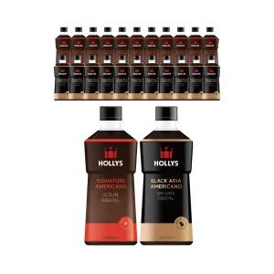 할리스 시그니처 아메리카노 550ml, 6입, 2개+블랙아리아 아메리카노 550ml, 6입, 2개 (총 24개)