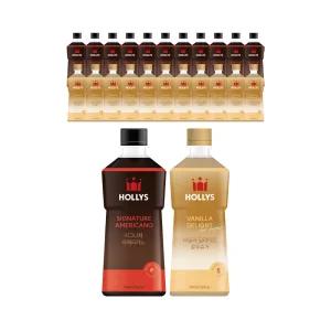 할리스 시그니처 아메리카노 550ml, 6입, 2개+바닐라딜라이트 로우슈거 450ml, 6입, 2개 (총 24개)