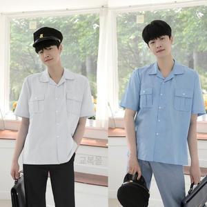 교복몰 남자 교복. (대여) 셔츠(2Color) 옛날교복 반팔