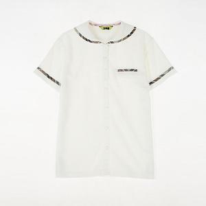 (문영여고) 교복 체크라인 생활복 화이트 교복몰 카라