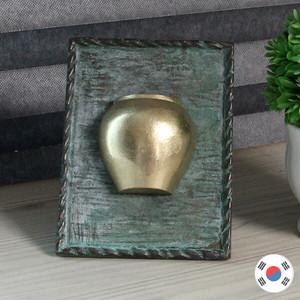 항아리 동판 주물 풍수인테리어 미니 탁상 액자 HBJ-960