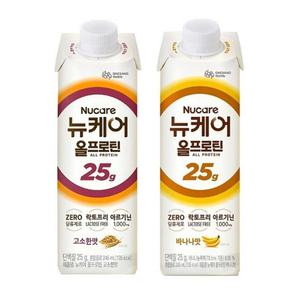 뉴케어 올프로틴 245ml 고소한맛12+바나나맛12 / 단백질음료