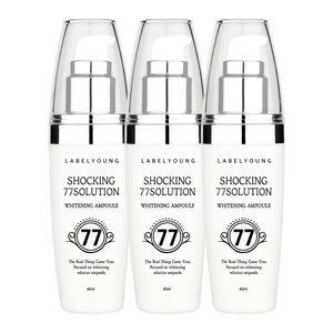 [라벨영] 3개set 기미잡티 지우개+미백수분 앰플 /기능성 고농축 77솔루션 화이트닝 세럼 