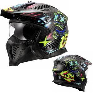 LS2 헬멧 OF606 DRIFTER RAYZ BLACK BLUE 이너쉴드내장 이너바이저 마스크 탈부착 라이트스모그쉴드 포함