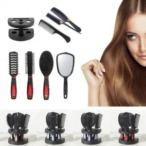 미용 헤어 롤 브러쉬 빗 드라이 볼륨 머리 브러시 세트 7종 미니손거울