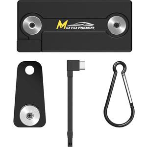 모토라이더 오토바이 핸드폰 거치 자석 충전 탈부착 패드 조끼 고리 C타입 젠더 세트